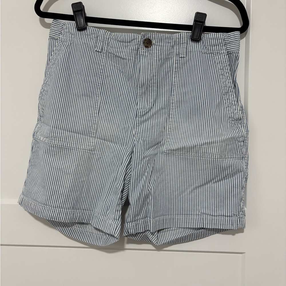 GAP Navy and White Striped Shorts